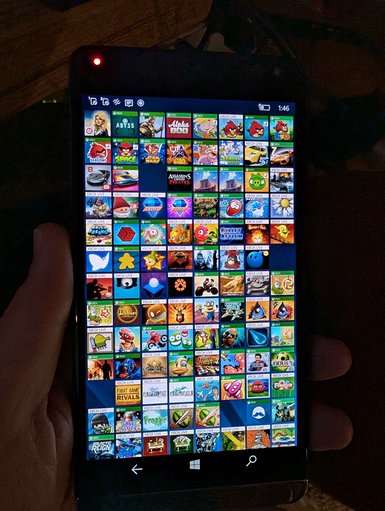 Windows Phone Xbox Live games library